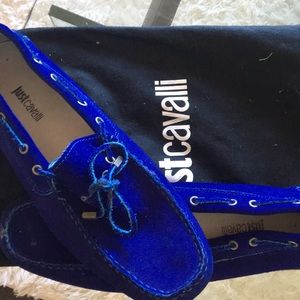 Men's Just Cavalli Driving Shoe Purple Suede